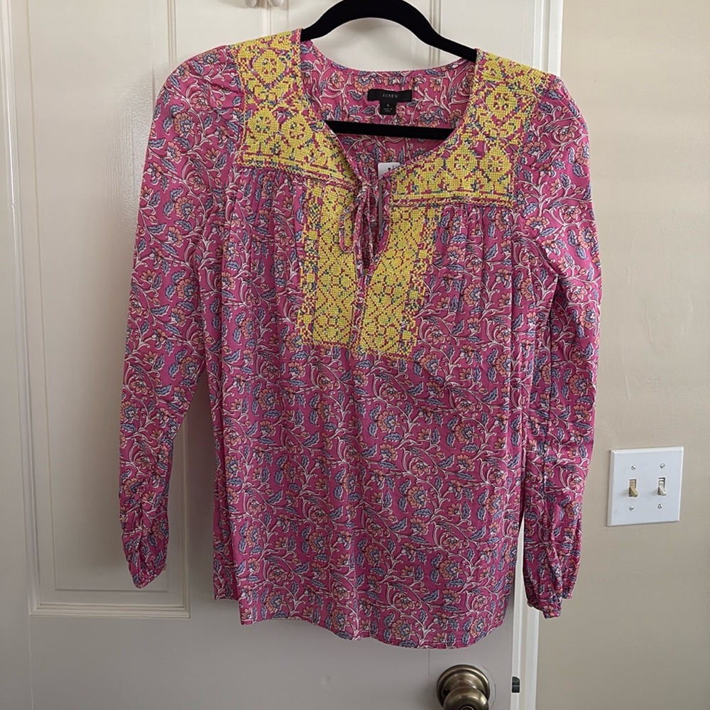 J Crew NWT Peasant Blouse Sz S